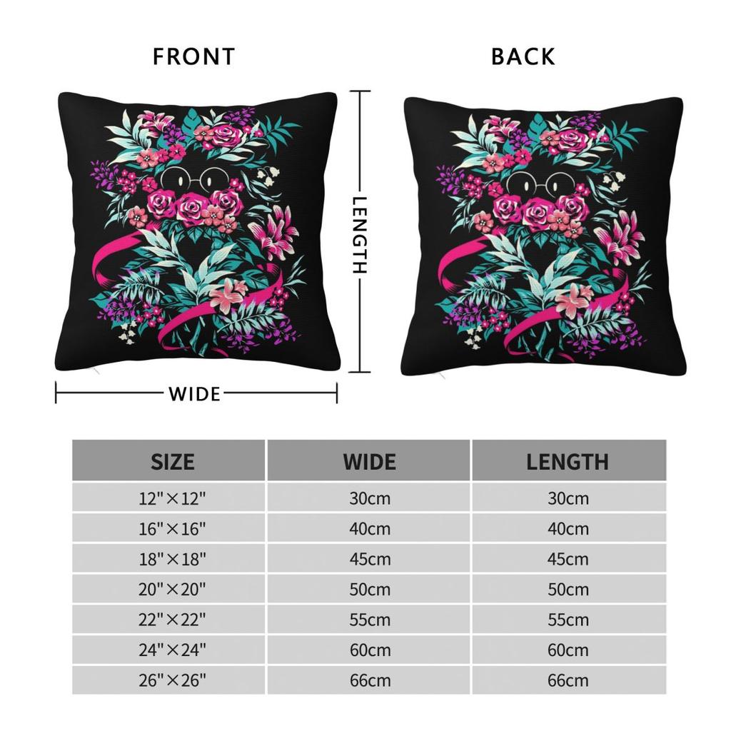Deltarune Spamton Merch Ralsei Floral Pillowcase Soft Polyester Cushion Cover Decorative Throw Pillow Case Cover Home