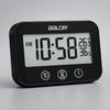 Waterproof Digital Bathroom Clock with Timer, LCD Display for Time, Temp, Humidity, Loud Alarm – Black & White