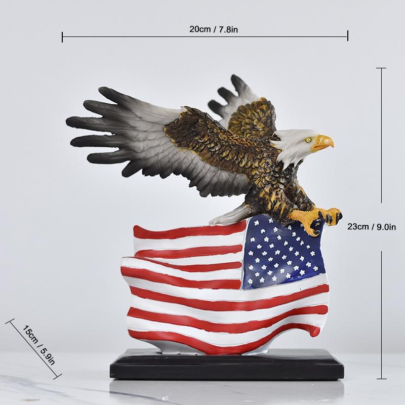 American Independence Day Simulation Big Eagle Resin Ornament Home Office Opening Decoration Crafts