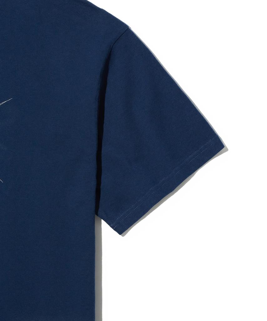 CRITIC Spike Wormhole Spray T-Shirt Navy