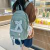 Cute Bow Checkered Decoration For Student Leisure Backpacks For Use Daily