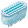 Dual Sided Soap Box Brush Lake Blue for Cleaning Clothes Shoes Dishes Kitchen Bathroom Foam Dispenser Holder Container Scrubbing