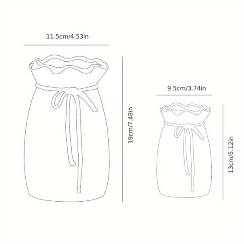 Zweiteiliges Set von Vasen im Böhmischen Stil mit matten Rautenmustern, moderne skandinavische große und kleine runde dekorative Blumenvasen aus Kunststoff