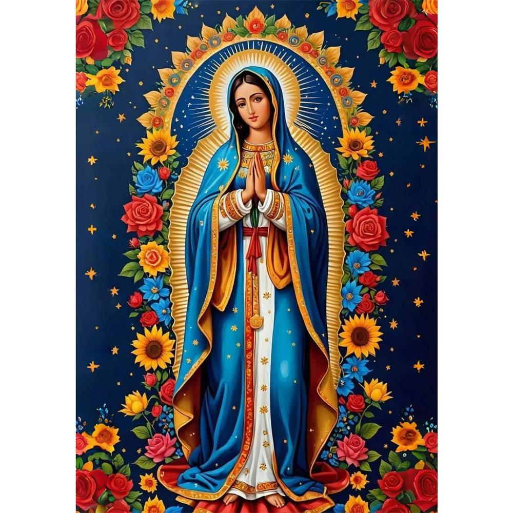 

5D Character Bless Diamond Painting Painting Art Set, DIY Cross Stitch Rhinestone Art and Crafts Decoration Home Wall Decoration Mural Round 20x30cm