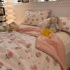 Floral Print Quilt Soft Skin-Friendly Breathable Summer Comforter With Ultrasonic Embossing Summer Machine Washable Bedspread