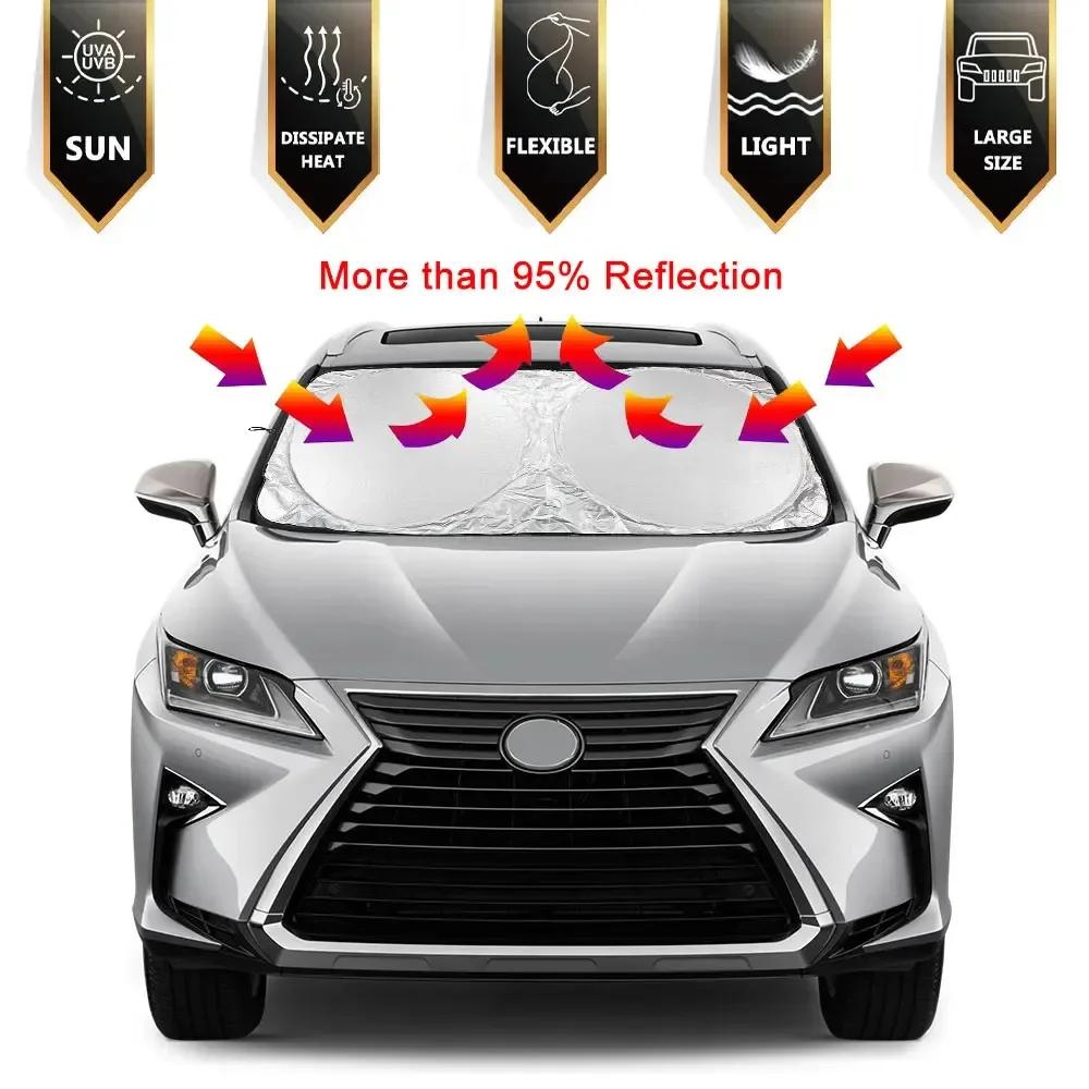 Car Front Window Sunshade Cover Sun Shade Windshield Visor Windscreen Folding Auto UV Protection Curtain Styling Accessories