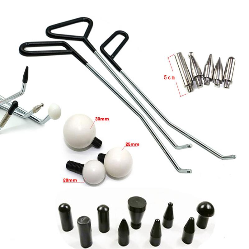 

Dent Removal Rods Newly Design Hook Tools Push Rod Black Car Crowbar Paintless Dent Repair Tools Kits Ding Hail Puller Set Full Set