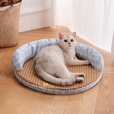 Summer Cat Bed Deep Sleep Warm Pet Cushion for Small Cats Dogs with Pillow Cozy Cat Nest Kennel Mat Washable Pet Beds Products