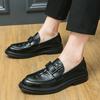Men's pointed small leather shoes Korean version of the trend versatile British casual men's shoes nightclub one-pedal trendy shoes