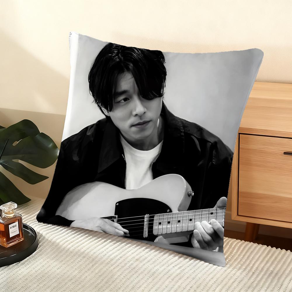 G-Gong Yoo Cushion Cover Soft Short Plush Pillow Cover Smooth Cozy Texture Aesthetic Cushion Case Home Decor
