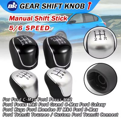 High-quality Gear Shift Knob  For Ford Focus Mk2 Mk3 C-MAX Grand Galaxy Kuga Mondeo IV S-Max Transit Tourneo  Connect