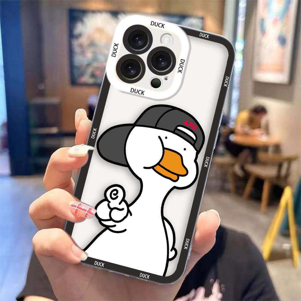 

Cartoon Cute Duck Clear Phone Case For VIVO Y400 Y100 Y76 Y75 Y51 Y50 Y36 Y35 Y28 Y22S Y21 Y20 Y19S Y17S Y16 Y15S Y04 Case Shell VIVOY17(Y12)Y15