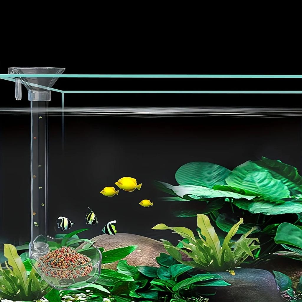 Acrylic Aquarium Fish Feeder Transparent Tube Multifunctional Large Capacity Fish Tank Food Dispenser For Aquarium Tank Shrimp