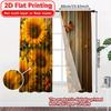 Sheer Flat Printing Butterfly Sunflowers Popular Creative Curtains Semi Decorations Home Decorative Curtain Set Of 2 Made Polyester Washable