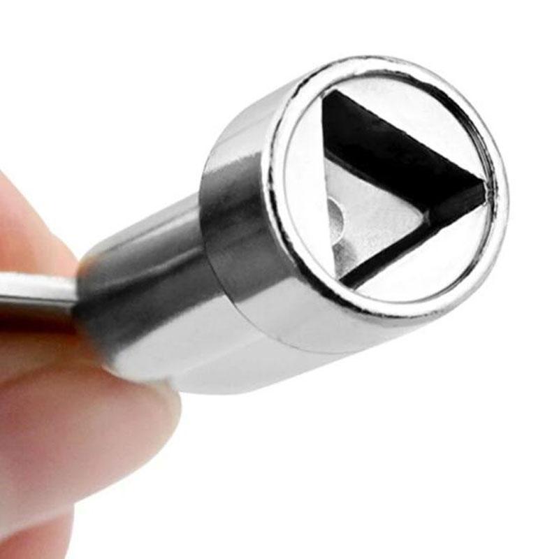 Kleiner Dreiecks-Schraubenschlüssel, Dreieckiger Schloss-Steckschlüssel aus Metall, Universeller Nutschlüssel für Aufzugstür-Dreiecksplattenverschluss
