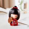 Miniature Japanese Kokeshi Doll Traditional Crafts Collectible Figurines Girl Statues for Bar Office Restaurant Decor Ornament