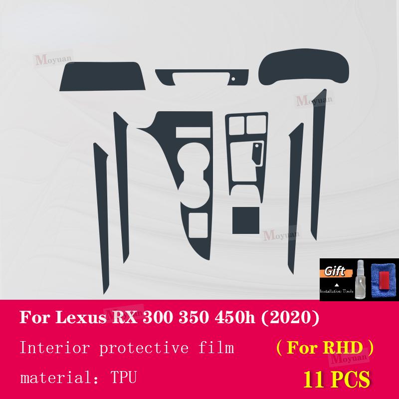 Per Lexus RX 300 350 h 2016- Interni Auto Console Centrale Trasparente Pellicola Protettiva in TPU Antigraffio Pellicola Riparativa Accessori