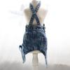 Bichon Teddy Denim Overalls: All-Season Four-Legged Outfit for Small Dogs