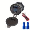 Quick Charging QC 3.0 USB Car Charger Socket with Voltmeter USB Charger Socket with Switch for Cars Motorcycles ATVs Boats