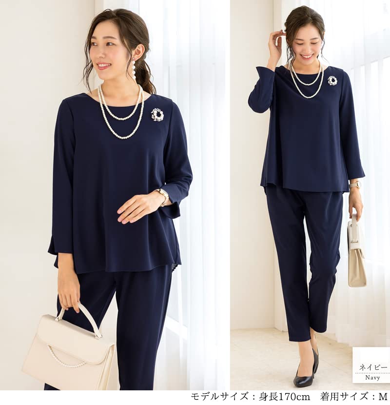 Suit Casual Office Smart Casual Plus Sizes Navy LL [Addrouge] Women's Set, Pants, Wear, Set, [t5314]