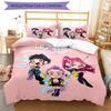 3pcs KPop Demon Hunters Bedding Set Duvet Cover Closure Includes 1 Duvet Cover & 2 Pillowcases, Soft and Comfortable for All Seasons.