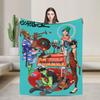 Music Band Gorillaz Punk Rock Warm Soft Blanket Travel Plush Throw Blanket Fluffy Bedroom Flannel Bedspread Sofa Bed Cover
