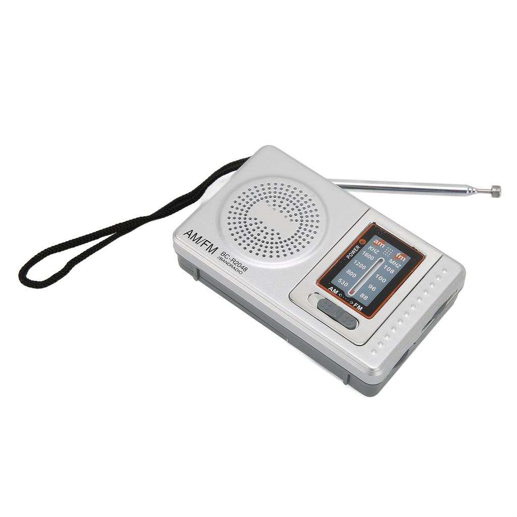 Portable Radio DSP Chip AM FM Transistor Radio with Built In Speaker for Home Travel Entertainment Work Emergency