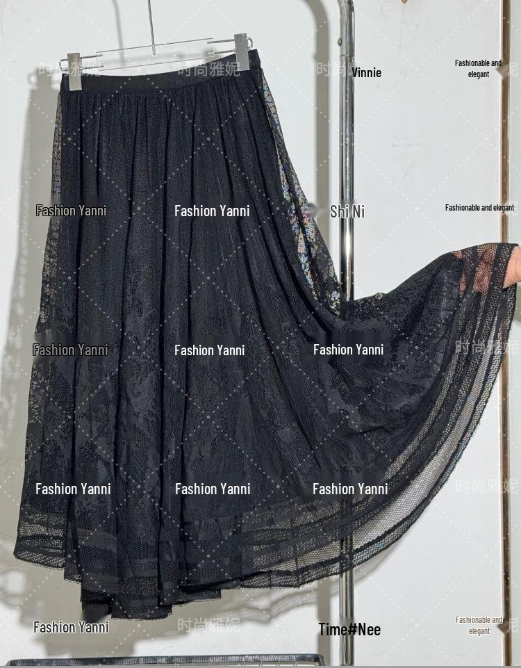 Yanni Pearl Beaded Tassel Vest & Mesh Midi Skirt