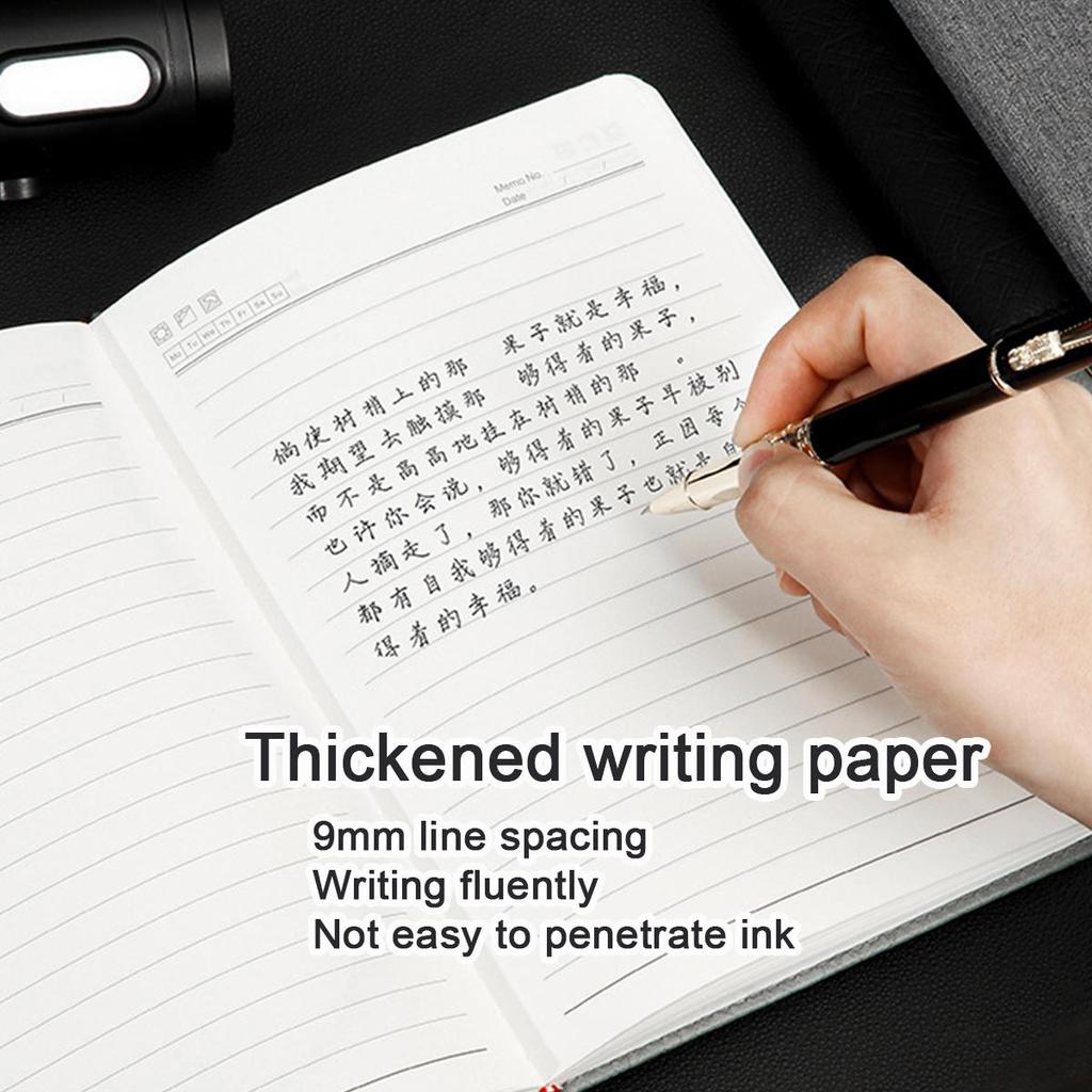 (Logogravur möglich) A5 Stoffleder Business Notizbuch, Arbeitsnotizblock, Besprechungsprotokollbuch, Tagebuch, Fachnotizen, 98 Blatt 196 Seiten