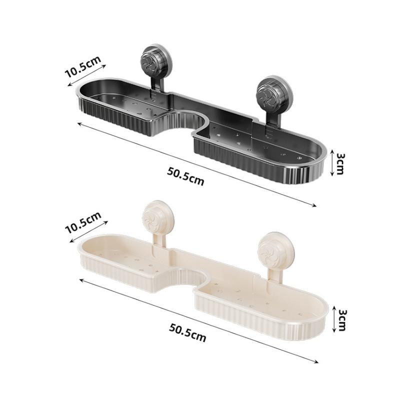 1 szt. Domowa przyssawka Półka do zlewu Bez wiercenia Montowana na ścianie Organizer na odpływ kranu Uniwersalne modele kranów