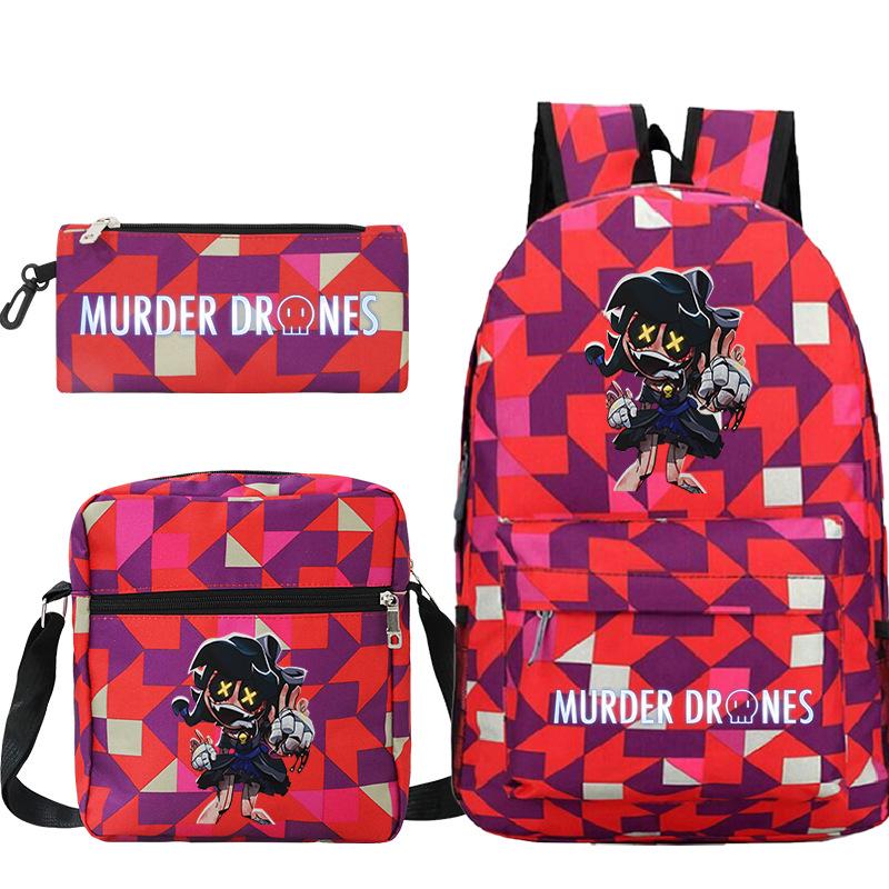 Neuer Murder Peripherie-Trend Schulterrucksack-Set Lässige Stiftetasche Grund- und Sekundarschultasche