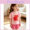 Girl Summer Cotton Pajama Set With Cartoon Print