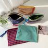 Plaid Makeup Bag Large Capacity Cotton Zipper Pouch Travel Clutch Cosmetic Organizer Storage for Women Girls
