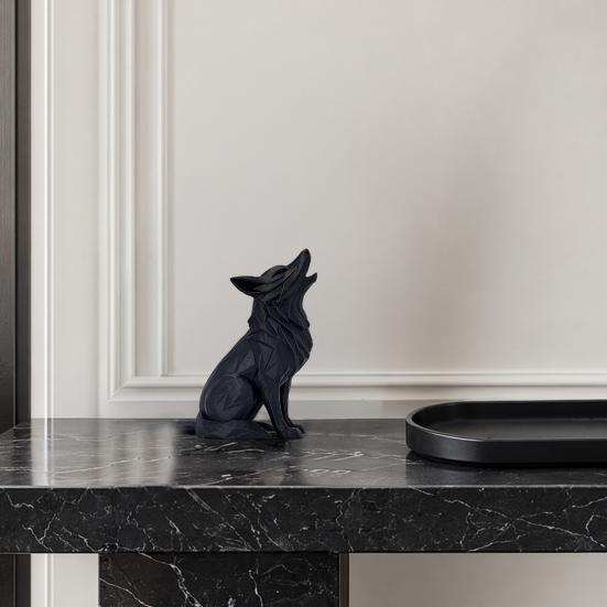 Wolf Howling Statue, 3D Printed Mini Animal Figurine, Standing Sitting Wolf Decor for Desk Shelf, Gift for Wolf Lovers