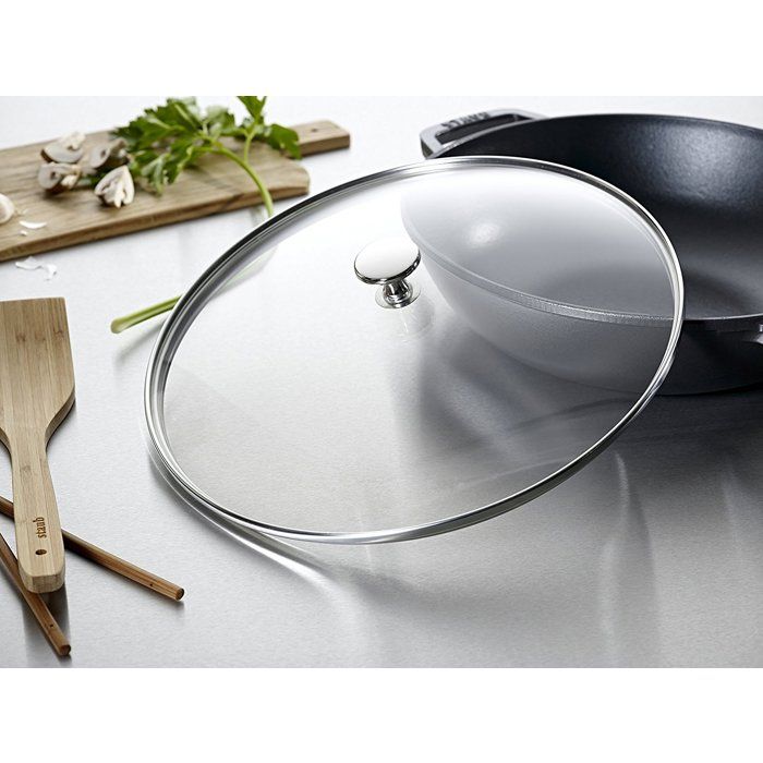 STAUB Wok Avec Couvercle En Verre 30 Cm Basilic