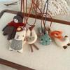 Cute Fabric Animal Doll Necklace Women Girls Necklace Cartoon Duck Bear Rabbit Pendant Lanyard Cloth Hanging Ornament Gift