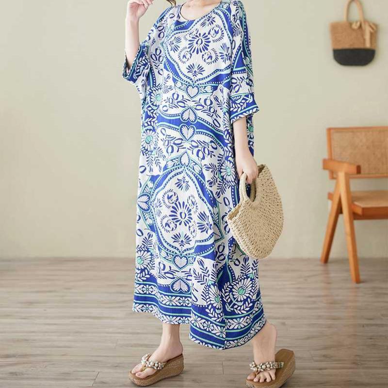 Summer Round Neck Short Sleeved Dress