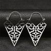 Trendy Yoga Lotus Flower Earrings Stainless Steel Gold Color Hoop Earrings for Women Jewelry boucles d'oreilles E9360S01
