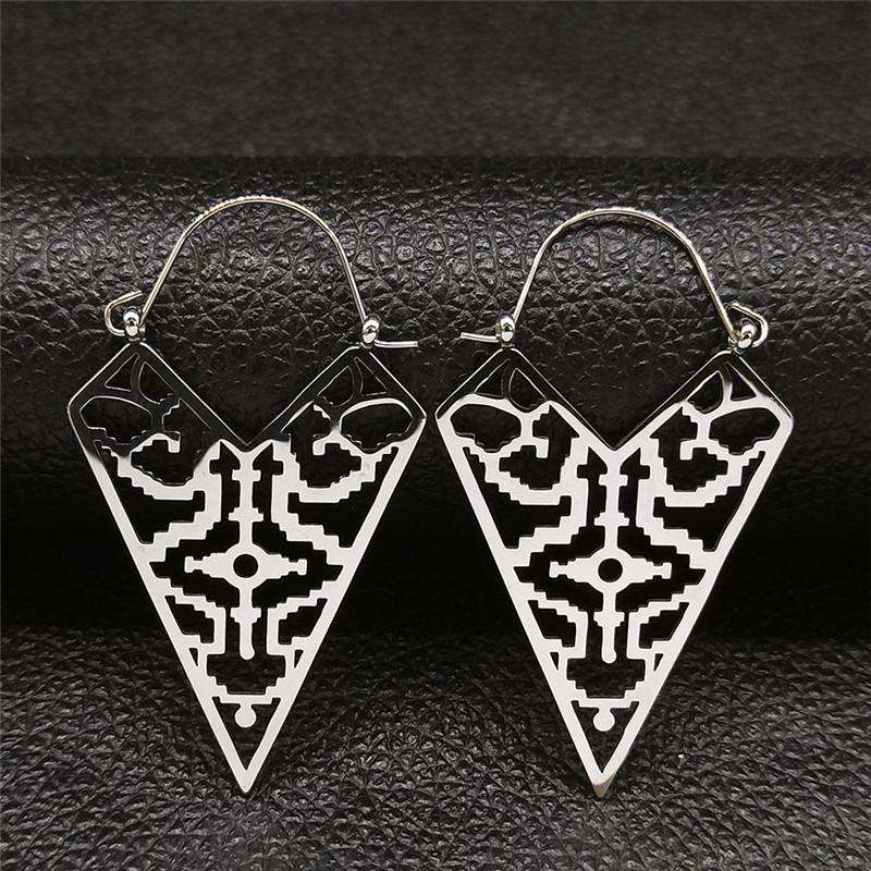 Trendy Yoga Lotus Flower Earrings Stainless Steel Gold Color Hoop Earrings for Women Jewelry boucles d'oreilles E9360S01