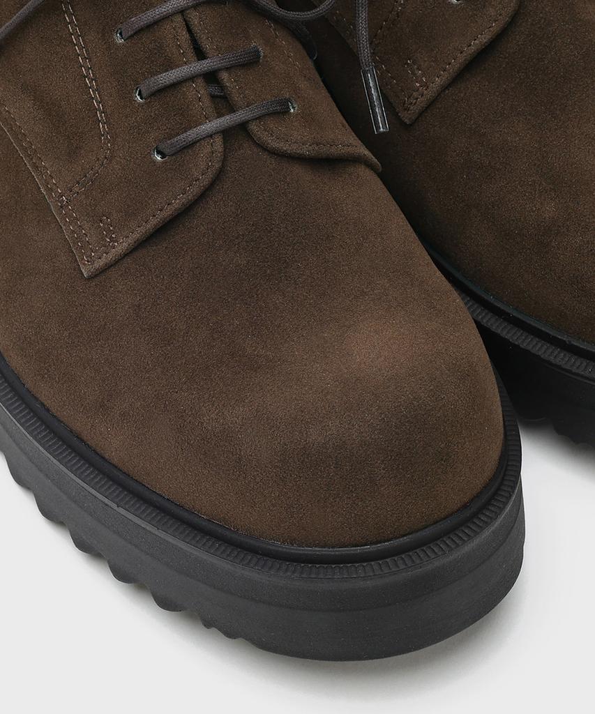 Firenze Atelier [Second.A] Volume Round Toe 5Cm Suede Derby 2Ndf2700Bs [Brown]