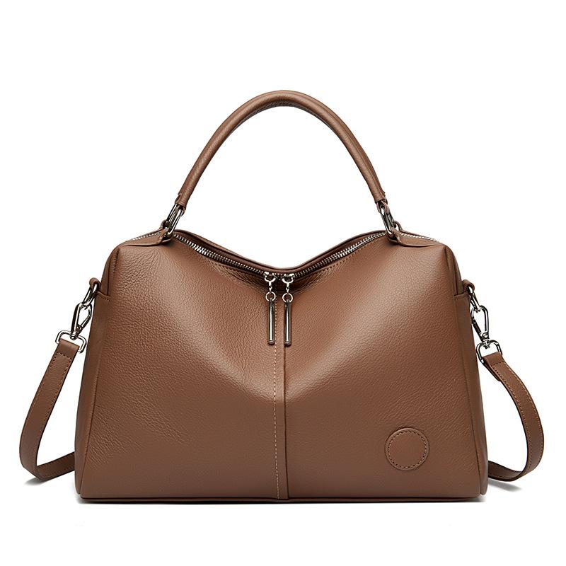 

Сумка-подушка из коровьей кожи первого слоя, женская сумка из натуральной кожи, сумка-мессенджер премиум-класса, переносная сумка на одно плечо. кофейный