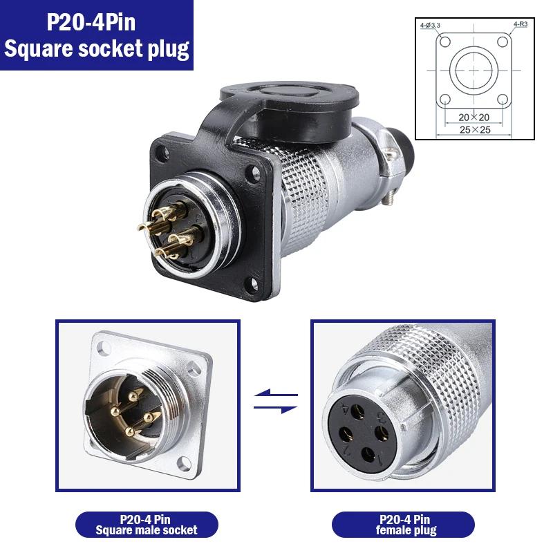 

Авіаційний роз єм P20 Квадратна пластина PLS20 2/3/4/5/6/7/8/9/10/12-контактний роз єм Мідний Штекер Гніздовий роз єм Діаметр 20 мм