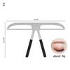Righello per sopracciglia in acciaio inossidabile, stencil per timbri per sopracciglia, modello di bilanciamento, strumento di misurazione della posizione, modellatore per sopracciglia, strumenti per il trucco degli occhi