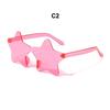 New Borderless Five-Pointed Star Sunglasses Women'S Brand Designer Candy Color  Sun Glasses Men'S Outdoor Hip-Hop Eyewear Uv400