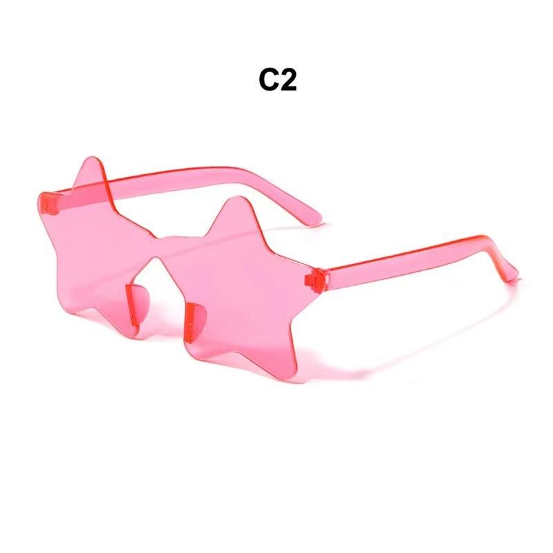 New Borderless Five-Pointed Star Sunglasses Women'S Brand Designer Candy Color Sun Glasses Men'S Outdoor Hip-Hop Eyewear Uv400