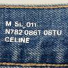 CELINE N782 086T 08TU Blue Cotton Vintage Union Wash Button Fly Denim Pants Bottoms 30 blueUsed