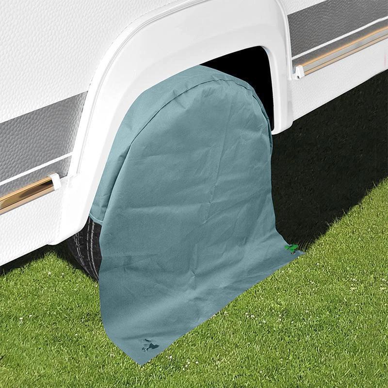 2pcs Motorhome Wheel Covers Protecter Weatherproof Polyester Tire Sun UV Protector Ourdoor Camping Caravan Accessories L & XL
