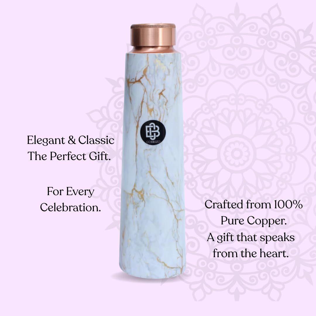 

Pure Copper Abstract Designer Water Bottle with Ayurvedic Benefits Rustproof & Leakproof Copper Bottle for Home School Gym Travel Bottle Drinkware