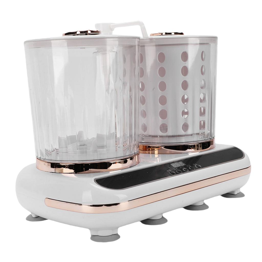 Underwear Washing Machine with Dual Cup Spin Dry Drain Pipe Rechargeable Portable Underwear Washer for Bathroom Home