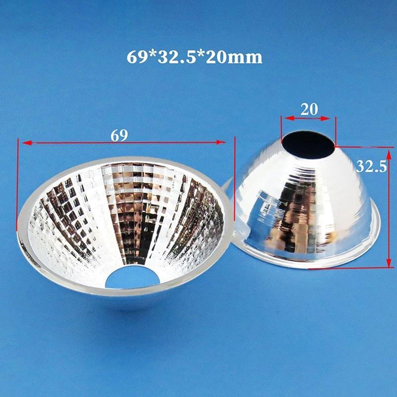 1 Stück 20-126mm 15-120 Grad Lampenschirm Reflektorschale für DIY Licht Optische LED Aluminium Reflektorbecher für COB Lampenperle